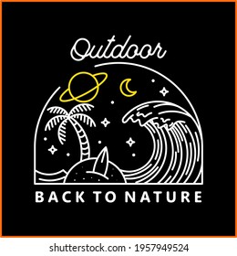 outdoor back to nature on the beach to surf