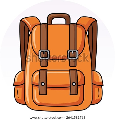 Outdoor Backpack Vector Icon: Camping and Travel Gear Graphic