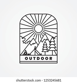 Outdoor Badge Logo Illustration