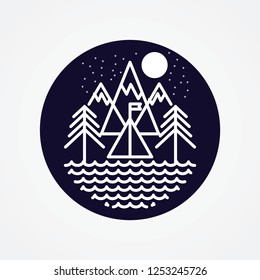 Outdoor Badge Logo Illustration