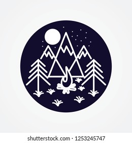 Outdoor Badge Logo Illustration