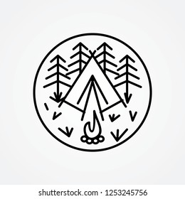 Outdoor Badge Logo Illustration