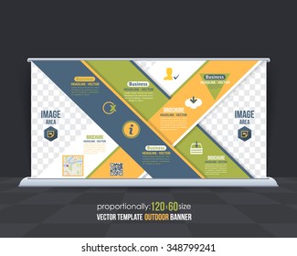 Outdoor Banner, Horizontal Banner Vector Advertising Design