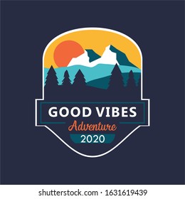 outdoor banner patch design useful for t-shirt and stickers