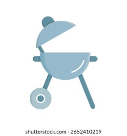 outdoor BBQ grill stove icon vector illustration