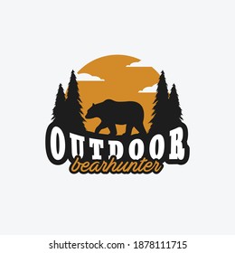 Vectordesign-Illustrationsvintage für Außenbären, Grizzly Bär, Polar-Bär, Schwarzer Bär