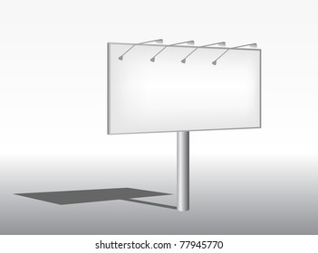Outdoor big advertising construction, vector