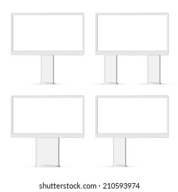 Outdoor billboard advertising vector set