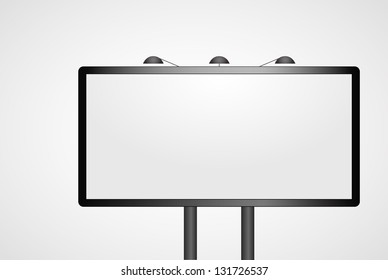 Outdoor billboard on white - vector illustration