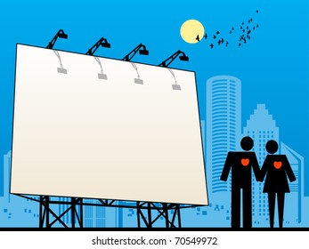 Outdoor billboard, vector illustration