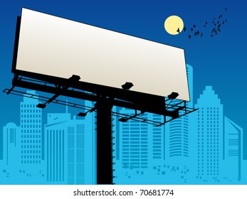 Outdoor billboard, vector illustration