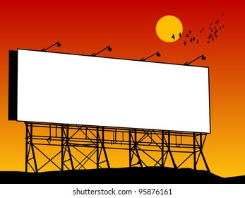 Outdoor billboard, vector illustration