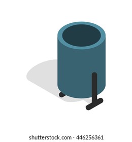 Outdoor bin icon in isometric 3d style on a white background