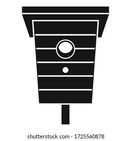 Outdoor bird house icon. Simple illustration of outdoor bird house vector icon for web design isolated on white background