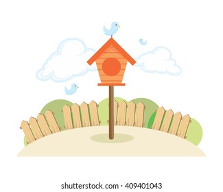 outdoor bird nest vector image 