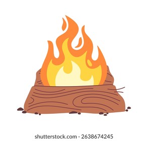 Outdoor bonfire camping fireplace cartoon