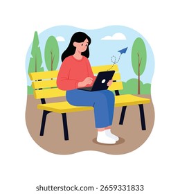 Ilustração do vetor de quebra ao ar livre. Arquivo EPS 10