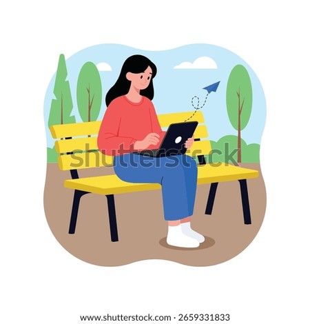 Outdoor Break Vector illustration. EPS 10 file