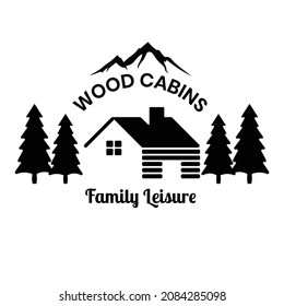 Outdoor Cabin Logo Design, House Outdoor, Mountain