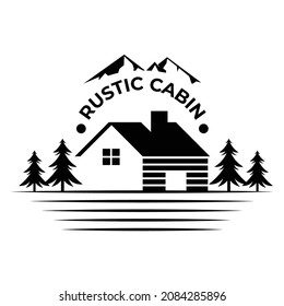 Outdoor Cabin Logo Design, House Outdoor, Mountain