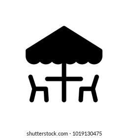 outdoor cafe vector icon