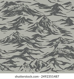 Outdoor camouflage mountain pattern design can be used in printing and dyeing, etc.