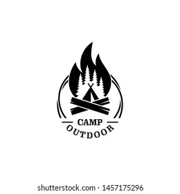 Outdoor Camp Adventure Vector Logo Design