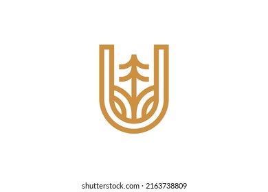  Outdoor Camp Monoline Logo Vector