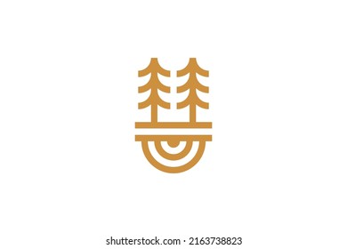  Logo-Vektorgrafik des Outdoor Camp Monoline