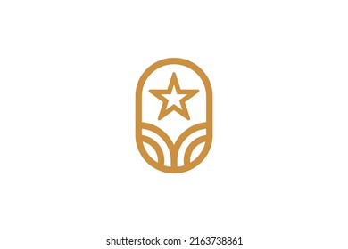  Outdoor Camp Monoline Logo Vector