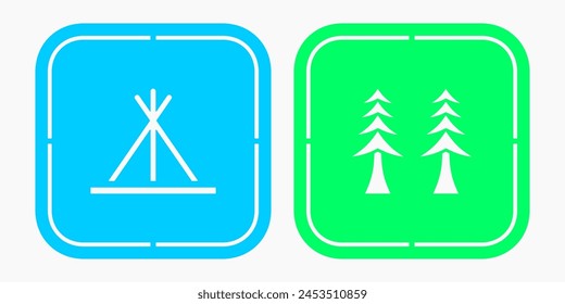 Outdoor and Camp pattern for decoration, background, poster, and cnc cutting