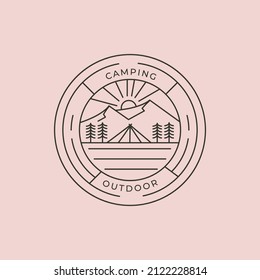 outdoor camping adventure logo vector symbol illustration design.