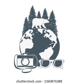 outdoor camping cartoon