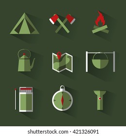 outdoor camping icons