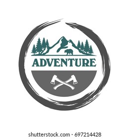 Outdoor and camping logo design template