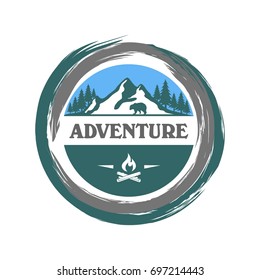 Outdoor and camping logo design template