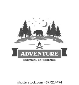 Outdoor and camping logo design template