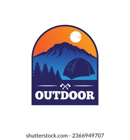 outdoor camping logo vector template