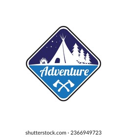 outdoor camping logo vector template
