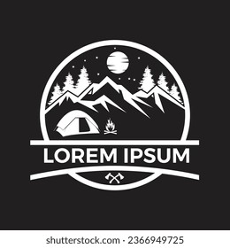 Logo-Vektorgrafik-Vorlage für Außencampingplätze