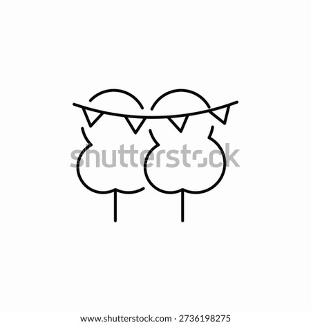 outdoor celebration icon sign vector