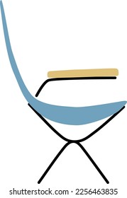 Outdoor chair for camping with handwritten style