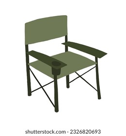 Outdoor chair, foldable, dark green