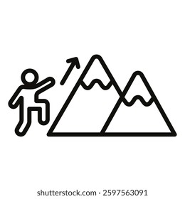 Outdoor Challenges icon line vector illustration