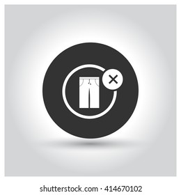 Outdoor clothes not allowed icon