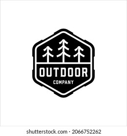 Outdoor company logo with masculine style design