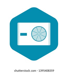 Outdoor compressor of air conditioner icon. Simple illustration of outdoor compressor of air conditioner vector icon for web
