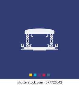 Outdoor Concert Stage Icon.