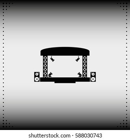 Outdoor Concert Stage Icon.