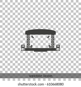 Outdoor Concert Stage Icon.